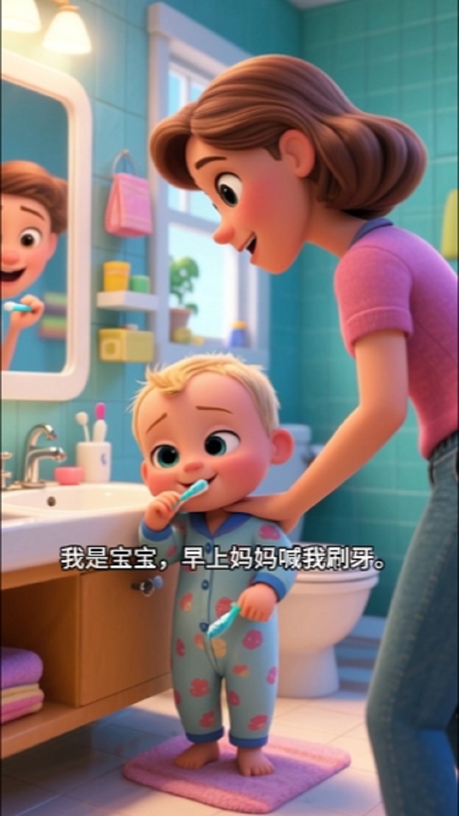 欧美卡通3D育儿一键生成coze工作流